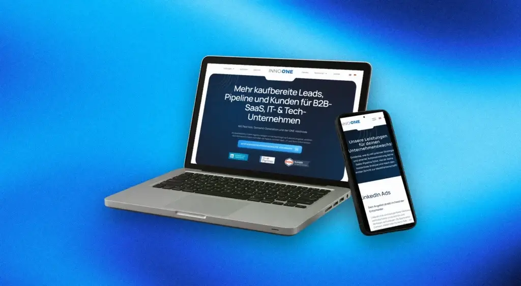 Website von Inno ONE auf Laptop und Smartphone